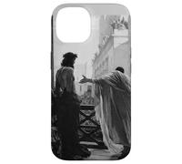 Jésus Christ Arresté Ponce Pilate Peinture Biblique Noir Coque pour iPhone 14