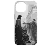 Jésus Christ Arresté Ponce Pilate Peinture Biblique Noir Coque pour iPhone 15