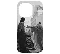 Jésus Christ Arresté Ponce Pilate Peinture Biblique Noir Coque pour iPhone 15 Pro