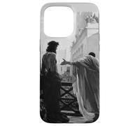 Jésus Christ Arresté Ponce Pilate Peinture Biblique Noir Coque pour iPhone 15 Pro Max