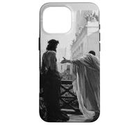 Jésus Christ Arresté Ponce Pilate Peinture Biblique Noir Coque pour iPhone 16 Pro Max