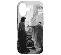 Jésus Christ Arresté Ponce Pilate Peinture Biblique Noir Coque pour iPhone 17