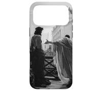 Jésus Christ Arresté Ponce Pilate Peinture Biblique Noir Coque pour iPhone 17 Pro Max