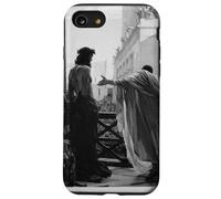 Jésus Christ Arresté Ponce Pilate Peinture Biblique Noir Coque pour iPhone SE (2020) / 7/8