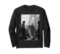 Jésus Christ Arresté Ponce Pilate Peinture Biblique Noir Manche Longue