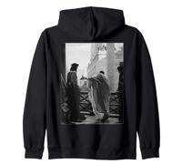 Jésus Christ Arresté Ponce Pilate Peinture Biblique Noir Sweat à Capuche