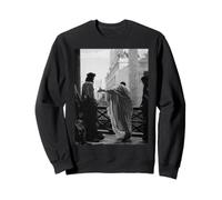 Jésus Christ Arresté Ponce Pilate Peinture Biblique Noir Sweatshirt