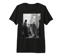 Jésus Christ Arresté Ponce Pilate Peinture Biblique Noir T-Shirt Haut de Gamme