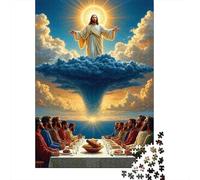 Jesus Christ Ascending 1000 Piece Fun Present Jesus Over Storm Clouds for Adults & Kids Activity for Home Gift 38x26cm 1000pcs