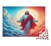 Jésus Christ Ascension 1000 Pièces Stock De Cartes Premium Puzzle Premium Collecteurs Jeu Amusant Soulagement du Stress Cadeaux 52x38cm/1000pcs