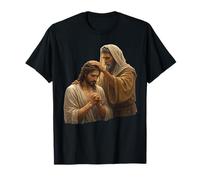 Jésus-Christ baptisé par Jean-Baptiste Art sacré T-Shirt