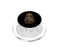 Jésus Christ Bleu Gothique icône catholique sacrée Illustration Design PopSockets PopGrip pour MagSafe