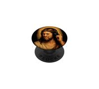 Jesus Christ Casque Basse Visage Meme Musique Rock Christian PopSockets PopGrip Adhésif