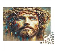 Jésus-Christ Couronne Casse-tête 1000 Pièces avec Clic Parfait, Puzzle d'art énigme De Compétence Logique pour Une Activité Zen, Puzzle Cadeau d'anniversaire 70x50cm/1000pcs