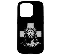 Jésus Christ Couronne d'épines Croix Religieuse chrétienne Coque pour iPhone 15 Pro