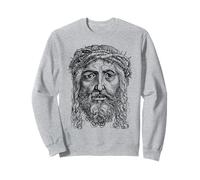 Jésus Christ Couronne épines Visage Triste Sweatshirt