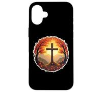 Jésus Christ Croix Chrétienne Automne Nature Automne Vintage Coque pour iPhone 16 Plus