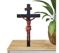Jésus-Christ Cross Statue - Crucifix catholique spirituel | Crucifix de méditation enroulée du Christ | Statue de Jésus religieux pour la maison de maison Chapelle Office décoration murale adultes
