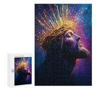 Jesus Christ Crown of Thorns Art Print Puzzle 1000 Pièces Educa Jouet en Bois Cadeau Unique Décoration Intérieure Jeu Éducatif Challenge Toy Adultes Et Enfants À Partir De 14 Ans 300 PCS