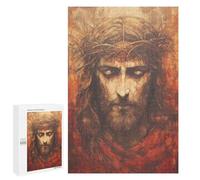 Jesus Christ Crown of Thorns Painting Puzzle 1000 Pièces Educa Jouet en Bois Cadeau Unique Décoration Intérieure Jeu Éducatif Challenge Toy Adultes Et Enfants À Partir De 14 Ans 1000 PCS