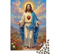 Jésus Christ Divin 1000 Pièce Carton Épais Puzzle De Bricolage pour Enfants Débutants Défi du Jeu Éducatif Soulagement du Stress Le 52x38cm/1000pcs