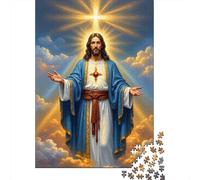 Jesus Christ Divine 1000Pc Puzzle for Adults & Kids Jesus in Heavenly Light Fun Present & Activity for Home Age 12 Years Up 38x26cm 1000pcs