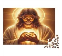 Jesus Christ Divine Puzzles 1000 Pieces Cadeau Unique Jeu Éducatif Challenge Toy À De Qualité Supérieure Peinture Art pour Adultes Et Enfants 38x26cm/1000pcs