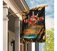 Jésus-Christ Drapeaux De Pirate Ésistantes À La Décoloration Drapeau De Jardin Durable Jardin Signe Décoration Pour Porche Pelouse Maison S