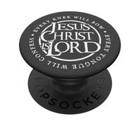 Jésus Christ est Seigneur - Chaque Genou s'inclinera, la Langue se confessera PopSockets PopGrip Adhésif