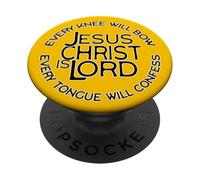 Jésus Christ est Seigneur - Chaque Genou s'inclinera, la Langue se confessera PopSockets PopGrip Adhésif