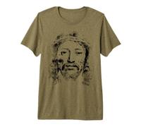 Jésus-Christ Face au Groupe de l'Église chrétienne T-Shirt Haut de Gamme