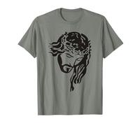 Jésus Christ Face regardant vers Le Bas l'église du Jour de T-Shirt
