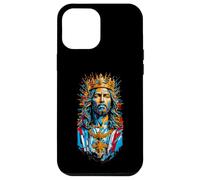 Jesus Christ Face with Crown of Thorns God Bible Vintage Coque pour iPhone 12 Pro Max