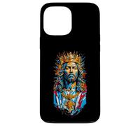 Jesus Christ Face with Crown of Thorns God Bible Vintage Coque pour iPhone 13 Pro Max