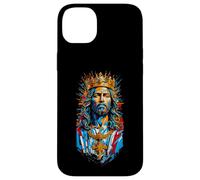 Jesus Christ Face with Crown of Thorns God Bible Vintage Coque pour iPhone 14 Plus