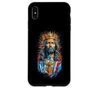 Jesus Christ Face with Crown of Thorns God Bible Vintage Coque pour iPhone XS Max