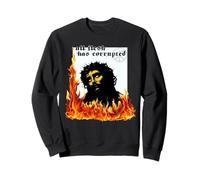 Jésus Christ Feu Péché originel Bible TxRxP Dieu Métalleux Sweatshirt