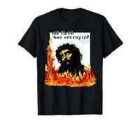 Jésus Christ Feu Péché originel Bible TxRxP Dieu Métalleux T-Shirt