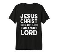 Jésus Christ Fils de Dieu Emmanuel Seigneur Chrétien T-Shirt Haut de Gamme