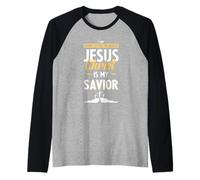Jesus Christ is My Savior Bible Verse Shirt Manche Raglan