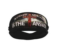 Jesus Christ Is The Answer Bandeaux de sport pour hommes et femmes, bandeau d'entraînement évacuant l'humidité, bandeau anti-transpiration pour la course, le cyclisme, le football, le yoga