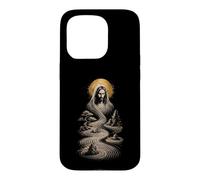 Jésus Christ Jardin Zen Prière Design Sacré Icône Oeuvre d'art Coque pour iPhone 15 Pro