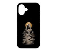 Jésus Christ Jardin Zen Prière Design Sacré Icône Oeuvre d'art Coque pour iPhone 16