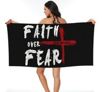 Jésus Christ : La Foi Chrétienne Plutôt Que La Peur Serviette De Plage, Microfibre Draps De Bain Séchage Rapide Couverture De Plage pour Voyages Natation Spa 80X130Cm
