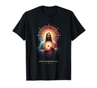 Jesus Christ Love Conquers All - T-shirt de Pâques avec foi chrétienne T-Shirt