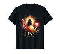 Jesus Christ Love Conquers All - T-shirt de Pâques avec foi chrétienne T-Shirt