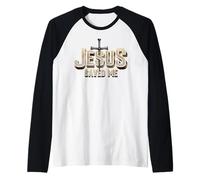 Jésus Christ m'a sauvé pour Les Femmes chrétiennes et Hommes Manche Raglan