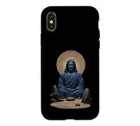 Jésus Christ Méditation Jardin Zen Prière Sacrée Icône Art Coque pour iPhone X/XS