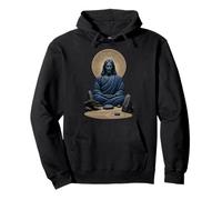 Jésus Christ Méditation Jardin Zen Prière Sacrée Icône Art Sweat à Capuche