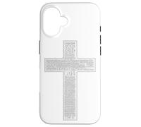 Jesus Christ Messiah Biblical Names Christian Faith Cross Coque pour iPhone 16